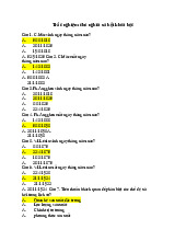 Trắc nghiệm Môn Chủ nghĩa xã hội khoa học | Đại học Tài nguyên và Môi trường Hà Nội