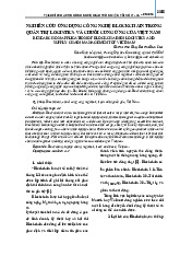 Nghiên cứu ứng dụng công nghệ blockchain trong quản trị logistics và chuỗi cung ứng của Việt Nam | Môn Quản trị Logistics 1 - Đại học Sư phạm Kỹ thuật Thành phố Hồ Chí Minh