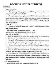 Đề cương Môn Kinh tế chính trị Mác - Lênin | Đại học Sư Phạm Hà Nội