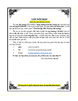 Giải bài tập Tin học đại cương | Đại học Bách khoa Hà Nội