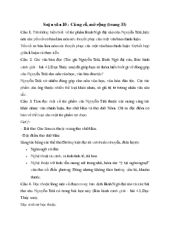 Soạn bài Củng cố, mở rộng trang 33 - Kết nối tri thức Ngữ văn lớp 10