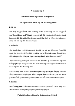 Văn mẫu lớp 6: Phân tích nhân vật em bé thông minh (Dàn ý + 7 mẫu) - Chân Trời Sáng Tạo