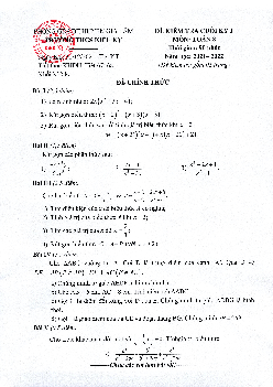 Đề kiểm tra cuối kỳ 1 Toán 8 năm 2021 – 2022 trường THCS Kiêu Kỵ – Hà Nội