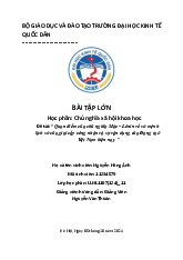 Bài Tập Lớn Quan Điểm Mác-Lênin Về Giai Cấp Công Nhân | Môn Chủ nghĩa xã hội khoa học - Đại học Kinh Tế Quốc Dân