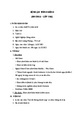 Bệnh án trình bệnh - Sản khoa | Đại học Y Dược Huế