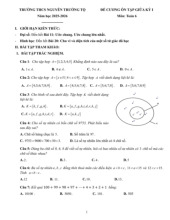 Đề cương giữa kỳ 1 Toán 6 năm 2025 – 2026 trường THCS Nguyễn Trường Tộ – Hà Nội