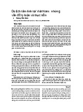 Du lịch tâm linh tại Việt Nam: Vấn đề lý luận và thực tiễn | Môn Tuyến điểm du lịch Việt Nam - Trường Cao đẳng Du lịch Sài Gòn