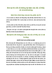 Bài dự thi viết về những kỉ niệm sâu sắc về thầy cô và mái trường mến yêu