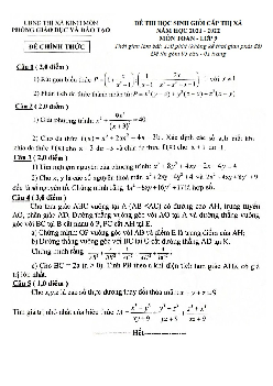 Đề thi HSG Toán 9 cấp thị xã năm 2021 – 2022 phòng GD&ĐT Kinh Môn – Hải Dương