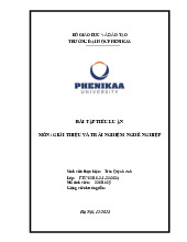 Bạo lực học đường | Bài tiểu luận môn học Giới thiệu và trải nghiệm nghề nghiệp | Trường Đại học Phenikaa