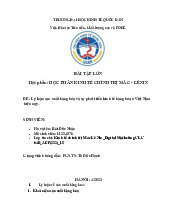 Lý luận sản xuất hàng hóa và sự phát triển kinh tế hàng hóa ở Việt Nam hiện nay - Kinh tế Chính trị Mác-Lê Nin (KTCT01) | Đại học kinh tế quốc dân NEU