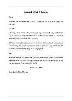 Giải Tiếng Anh 6 Unit 4: Reading - Friends Plus