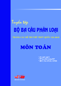 Tài liệu luyện đạt điểm 8 – 9 – 10 môn Toán THPT Quốc gia