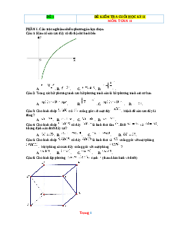 Tổng hợp Đề thi Học kỳ 2 Toán 11 sách Chân trời sáng tạo ( có lời giải)
