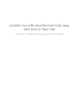 Chương trình diễn nguyện canh thức giáng sinh 2023