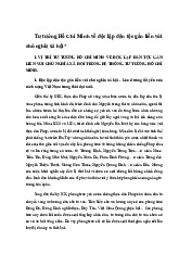 Đề cương môn Tư tưởng Hồ Chí Minh - Trường Đại học lao động -  xã hội