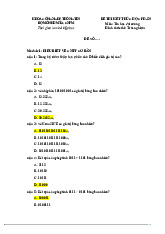 Đề thi môn Tin học đại cương - trường đại học Kiến trúc.