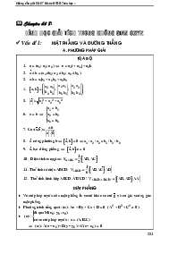 Chuyên đề HH giải tích không gian – Trung tâm LTĐH Vĩnh Viễn Toán 12