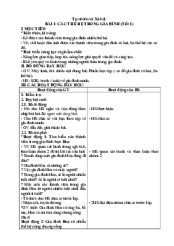 Giáo án Tự nhiên và xã hội 2 sách Kết nối tri thức với cuộc sống (Cả năm) | Tuần 1 và 2