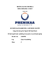 Bản kế hoạch Marketing cafe Trung Nguyên | Bài tập tiểu luận học phần Quản trị Marketing | Trường Đại học Phenikaa