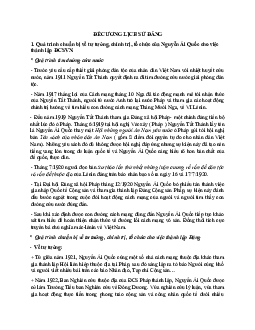 Đề cương Lịch sử đảng | Trường Cao đẳng Kinh tế Kỹ thuật Công Thương