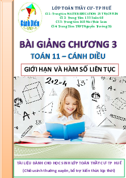 Chủ đề giới hạn của dãy số Toán 11 KNTTVCS – Lê Bá Bảo