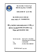 Btlck - E Marketing - Bài Tiểu Luận Cuối Kỳ Về Tiệm Bánh Song Nhi. Môn E-Marketing | Đại học Văn Hiến.