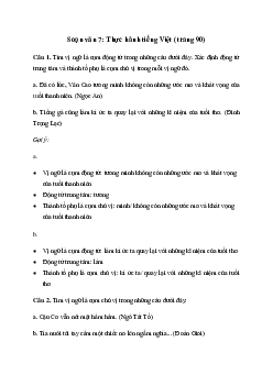 Thực hành tiếng Việt trang 90 | Soạn văn 7 Cánh diều