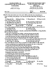 Đề thi thử tốt nghiệp THPT 2025 môn Địa lí lần 1 cụm trường THPT Nghệ An