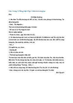 Tiếng Việt 3 trang 73, 74 Ôn tập giữa học kì 1 - Tiết 5 | Chân trời sáng tạo