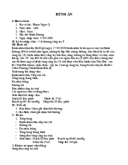 Bệnh án chấn thương chỉnh hình | Y tế - Sức khỏe