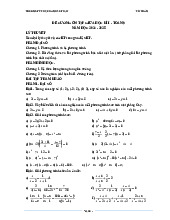 Đề cương giữa kì 1 Toán 9 năm 2024 – 2025 trường PT Thực hành Sư phạm – Đồng Nai