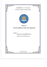 Tips for getting a bank loan approved | Bài thảo luận tiếng anh thương mại