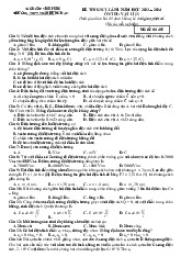 Đề Khảo sát chất lượng Vật lý 11 năm 2022 - 2023 trường THPT Trần Hưng Đạo - Vĩnh Phúc lần 1