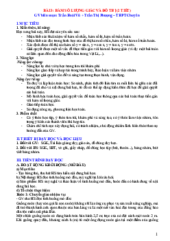 Bài 3: Hàm số lượng giác và đồ thị | Giáo án Toán 11 Cánh diều
