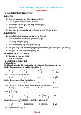 Đề Ôn Tập HK1 Toán 7 Kết Nối Tri Thức