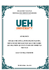 Luận văn Quan hệ giữa cạnh tranh, phân quyền và thông tin MAS tại Việt Nam môn Luận văn thạc sĩ kinh tế | Đại học Kinh tế Thành phố Hồ Chí Minh