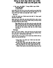 Đảng Lãnh Đạo Đánh Bại Chiến Tranh Đặc Biệt Mỹ - LSĐ