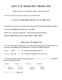 Quy tắc trọng âm