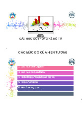 Bài 3: Các Mức Độ Thống Kê Mô Tả và Phân Tích Dữ Liệu môn Thống kê trong kinh tế và kinh doanh | Trường Đại học Kinh Tế Quốc Dân