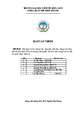 Viết bản mô tả công việc, bản yêu cầu của công việc, bản tiêu chuẩn thực hiện và quảng cáo tuyển mộ cho một công việc cụ thể trong tổ chức thực tế | Bài tập nhóm môn Quản trị nhân lực