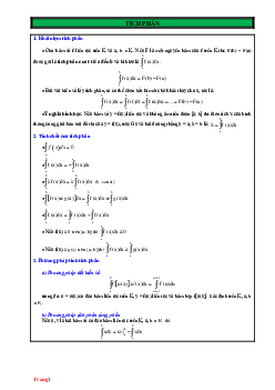 Chuyên Đề Trắc Nghiệm Tích Phân Có Đáp Án