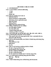 Đề cương môn Vi sinh căn bản | Trường Đại học Duy Tân