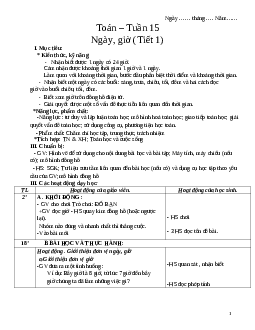 Giáo án Toán 2 sách Chân trời sáng tạo (cả năm) | Tuần 15 | Tiết 2