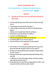 Một số câu hỏi trọng tâm ôn tập - môn tư tưởng Hồ Chí Minh