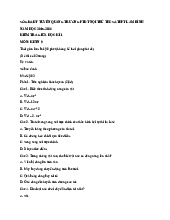 Đề thi giữa học kì 1 môn khoa học tự nhiên lớp 9 năm học 2025 - 2026 trường PTDT Nội trú THCS&THPT Lâm Bình, Tuyên Quang