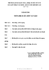 Đề cương môn thí nghiệm sức bền vật liệu- Trường Đại học bách khoa - Đại học đà nẵng.