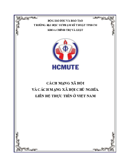 Tiểu luận môn Chủ nghĩa xã hội khoa học đề tài "Cách mạng xã hội và Cách mạng xã hội chủ nghĩa, liên hệ thực tiễn Việt Nam"