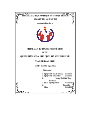 Quan điểm của Chủ tịch Hồ Chí Minh về dân chủ | Tiểu luận Tư tưởng Hồ Chí Minh | Đại học Sư phạm kỹ thuật Hồ Chí Minh
