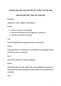 Soạn bài: Bạn nhỏ trong nhà Tiếng Việt 3 | Kết nối tri thức
